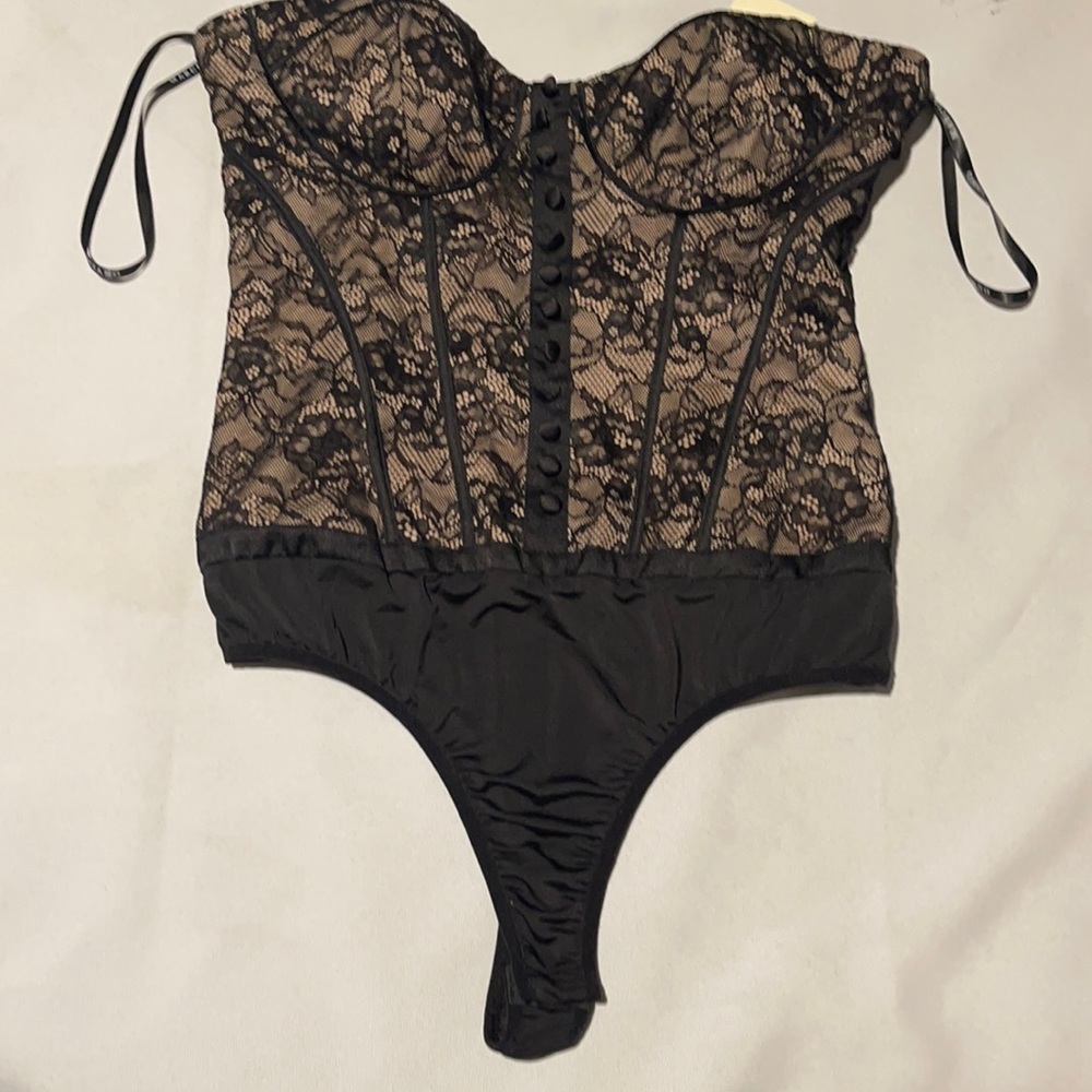 New Guess Marciano Lace Button corset bodysuit S